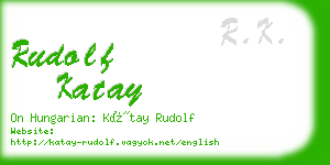 rudolf katay business card